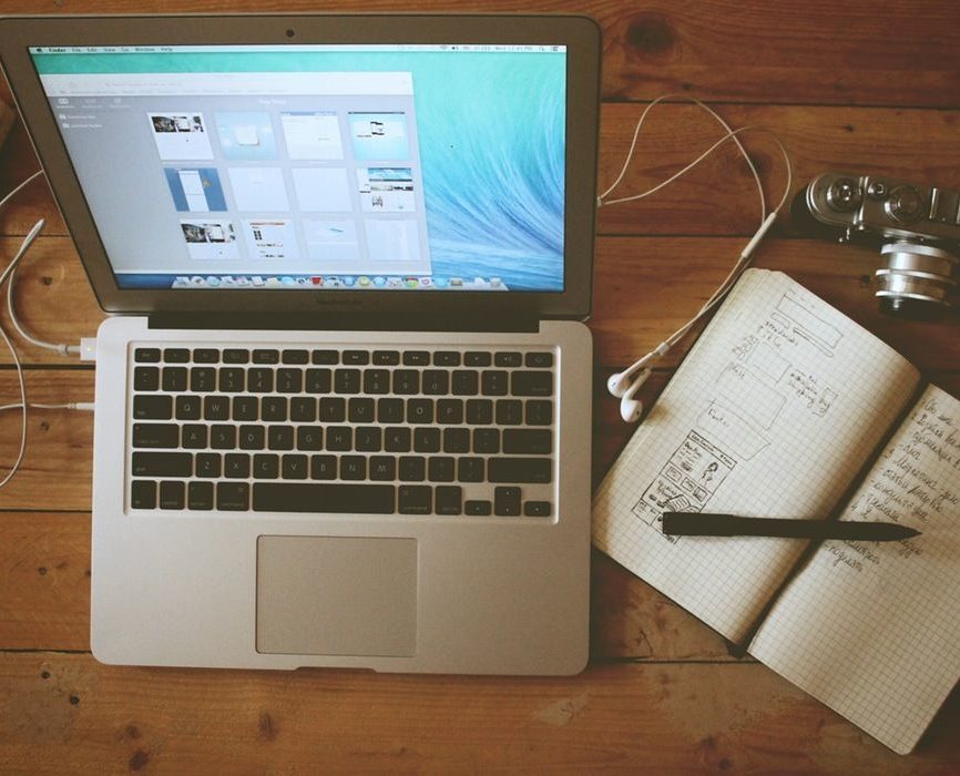 Computer on desk